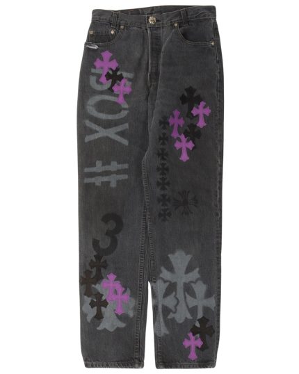 Chrome Hearts Online Exclusive Levi's Cross Patch Stencil Jeans