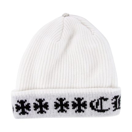 Chrome Hearts Big Daddy Cashmere Beanie - White