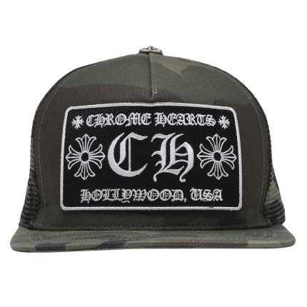 Chrome Hearts CH Hollywood Trucker Hat - Camo