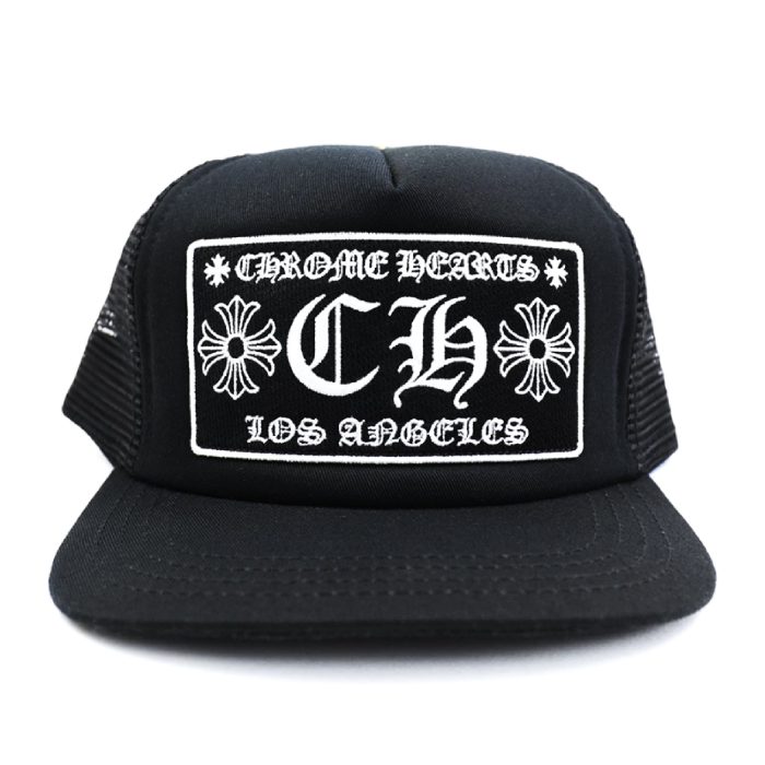 Chrome Hearts CH Los Angeles Trucker Hat - Black