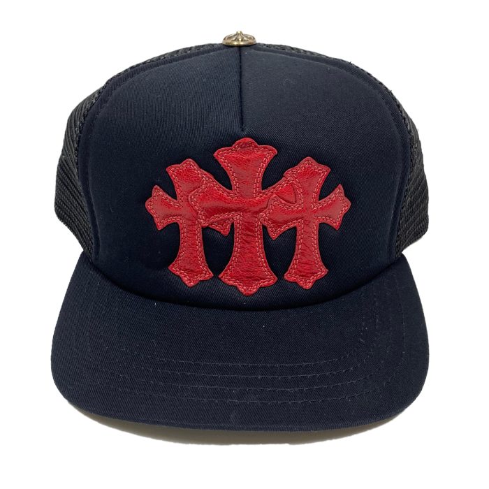 Chrome Hearts Cemetery Trucker Hat - Black/Red