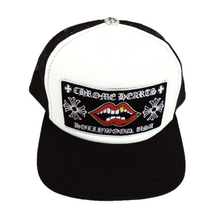 Chrome Hearts Chomper Hollywood Trucker Hat - Black/White