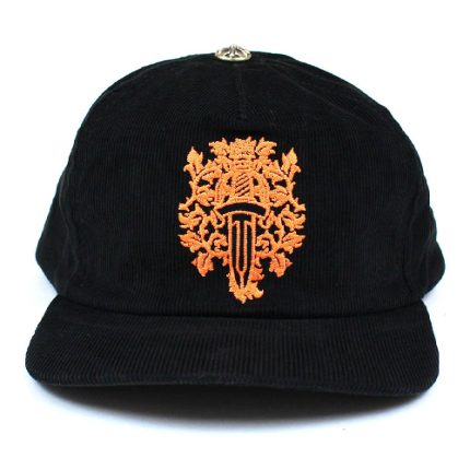 Chrome Hearts Dagger Cordoruy Cap - Black/Orange