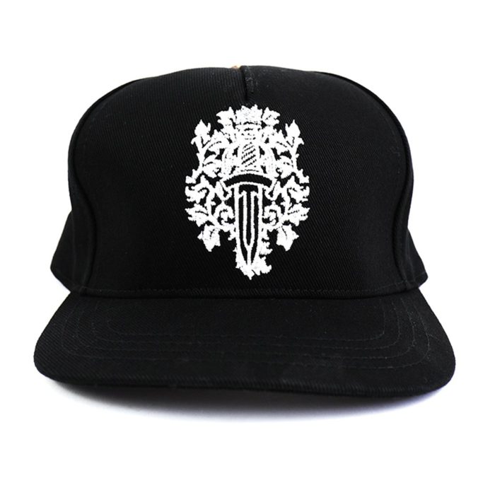 Chrome Hearts Dagger Denim Baseball Hat - Black/White