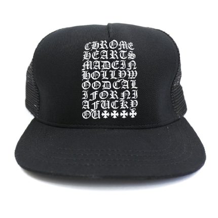 Chrome Hearts Eye Chart Made in Hollywood Trucker Hat - Black