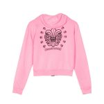 Chrome Hearts Girls Zip-Up Pink Hoodie