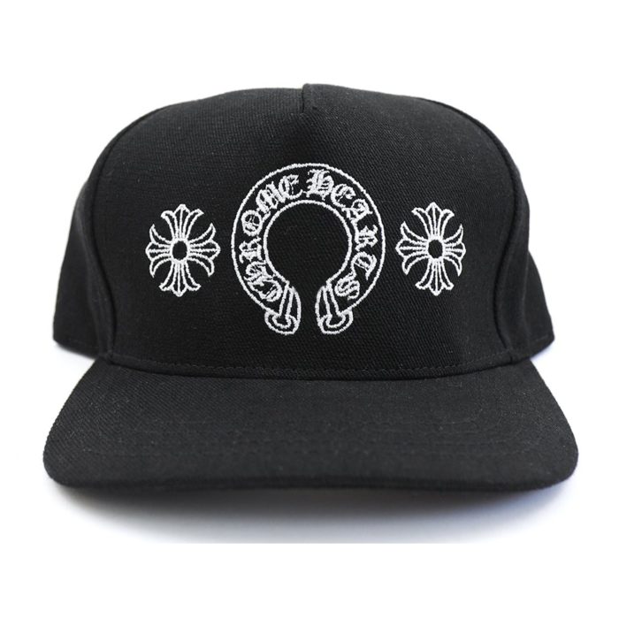 Chrome Hearts Horseshoe Denim Baseball Hat - Black