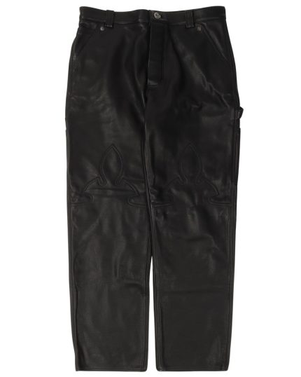 Chrome Hearts Leather Fleur Knee Pants