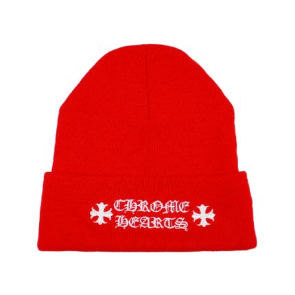 Chrome Hearts Logo Beanie Red