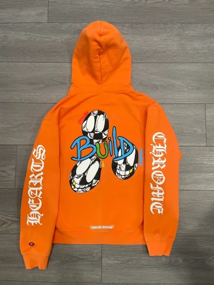 Chrome Hearts Orange Matty Boy Link and Build Hoodie