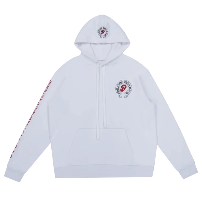 Chrome Hearts Rolling Stones Hoodie White