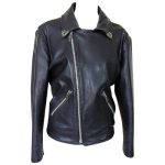 Leather Sterling Silver Hardware M Mint Jacket