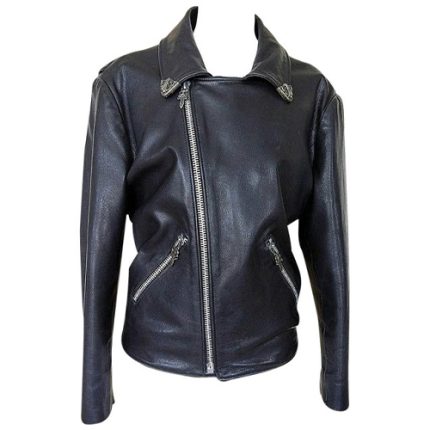 Leather Sterling Silver Hardware M Mint Jacket