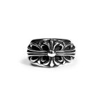 Floral Cross Chrome Hearts Ring