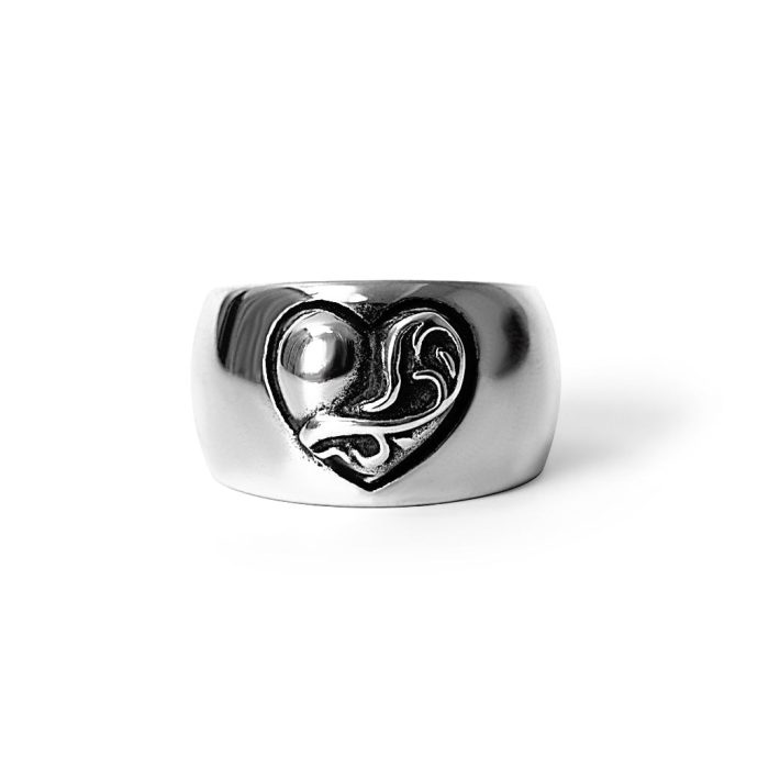 Heart Band Chrome Hearts Ring